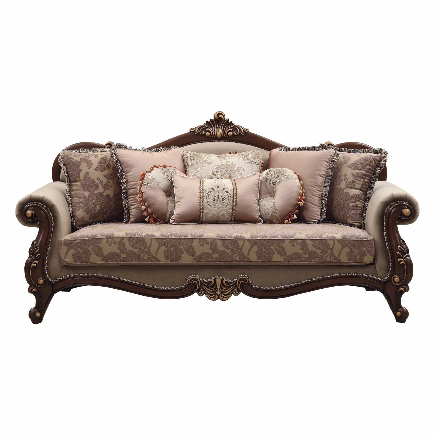 38inches X 88inches X 45inches Fabric Walnut Upholstery Wood LegTrim