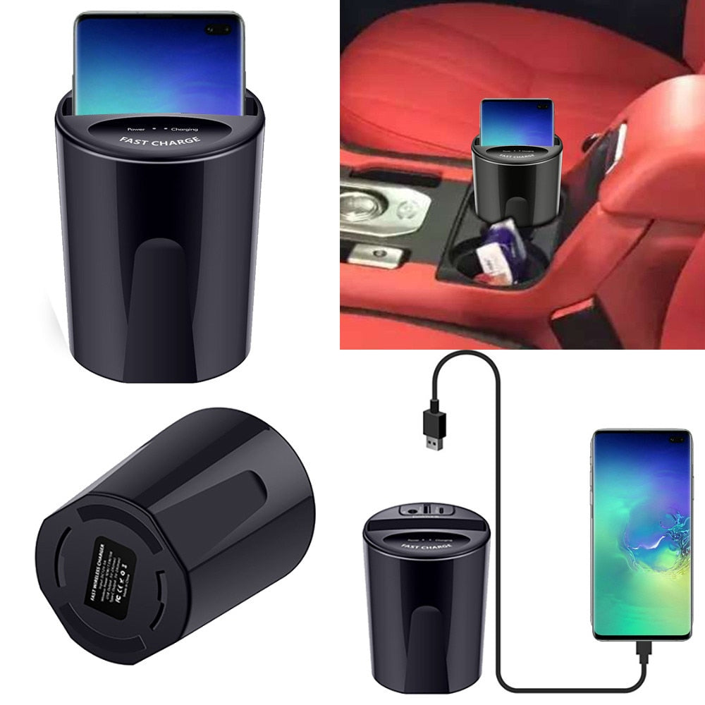 10W Wireless Charger Cup with USB Output for iPhoneXS MAX/XR/X/8 SAMSUNG Galaxy S9/S8/S7/S6/Note8/Note5 edge for PIXEL 3XL