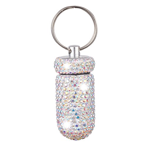 Car Storage Box Bottle Bling Organizer Pill Box Automobile Accessories For Car Interior / Hanging With Key Ring
