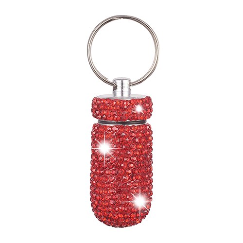 Car Storage Box Bottle Bling Organizer Pill Box Automobile Accessories For Car Interior / Hanging With Key Ring